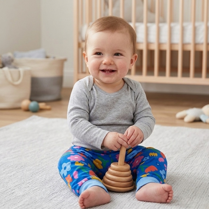 Custom Bamboo Fiber Floral Baby Pants | OEM ODM Toddler Bottoms