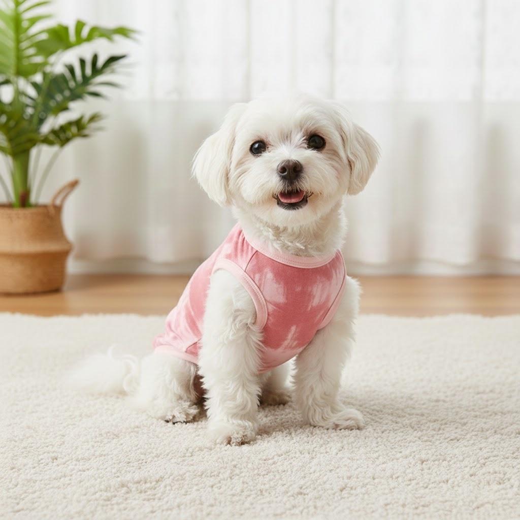 OEM/ODM Custom Pet Apparel | 100% Cotton Organic Plant-Dyed Dog Tank Top | Eco-Friendly Non-Toxic Botanical Tie-Dye Cat Vest for Private Label | Vibrant Yellow Sustainable Puppy Shirt | Wholesale Pet Clothing Manufacturer