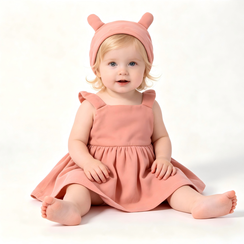 Organic Cotton Baby Bear Ear Hat OEM ODM | Plant Dyed Infant Beanie Manufacturer | Soft Newborn Baby Cap Supplier | Eco-Friendly Custom Baby Hat for Private Label Sustainable Babywear Brands