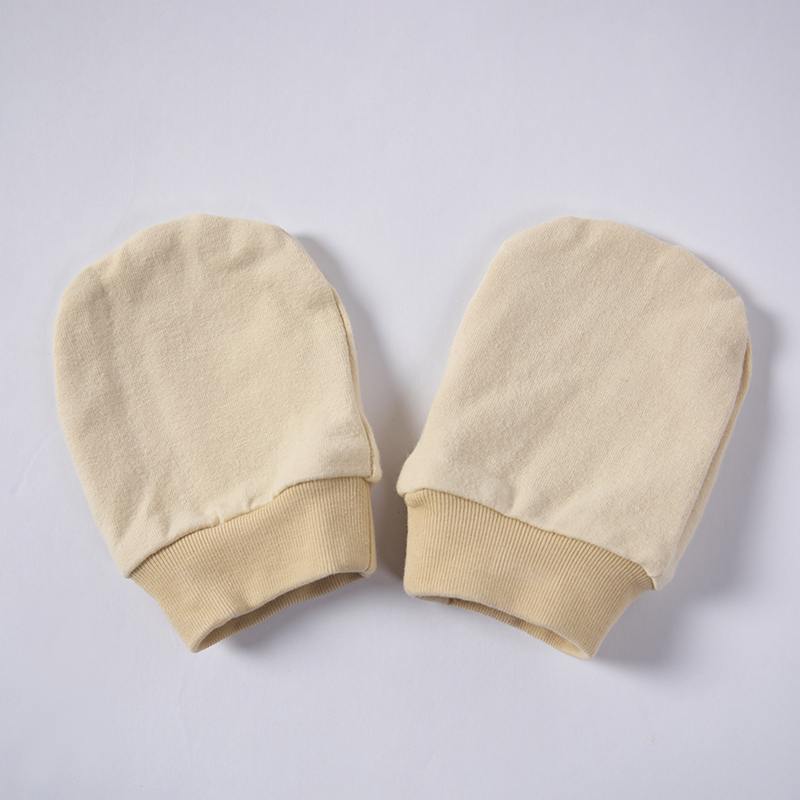 Organic Cotton Baby Beanie & Mitten Set - Sustainable Plant-Dyed Infant Bear Hat & Anti-Scratch Mittens for Eco-Friendly Brands - Custom OEM/ODM Newborn Headwear Manufacturer