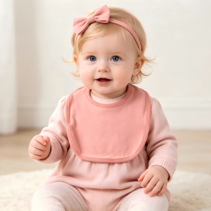 Organic Cotton Baby Bib OEM ODM | Plant Dyed Infant Feeding Bib | Custom Logo Soft Newborn Bib Manufacturer | Eco-Friendly Absorbent Baby Bib Supplier for Private Label Baby Products