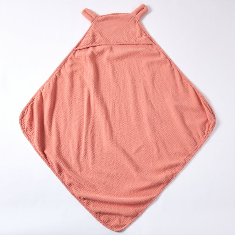 Custom Organic Hooded Baby Swaddle Blanket Manufacturer | Plant Dyed Muslin Cotton Infant Wrap for OEM ODM Private Label Brands