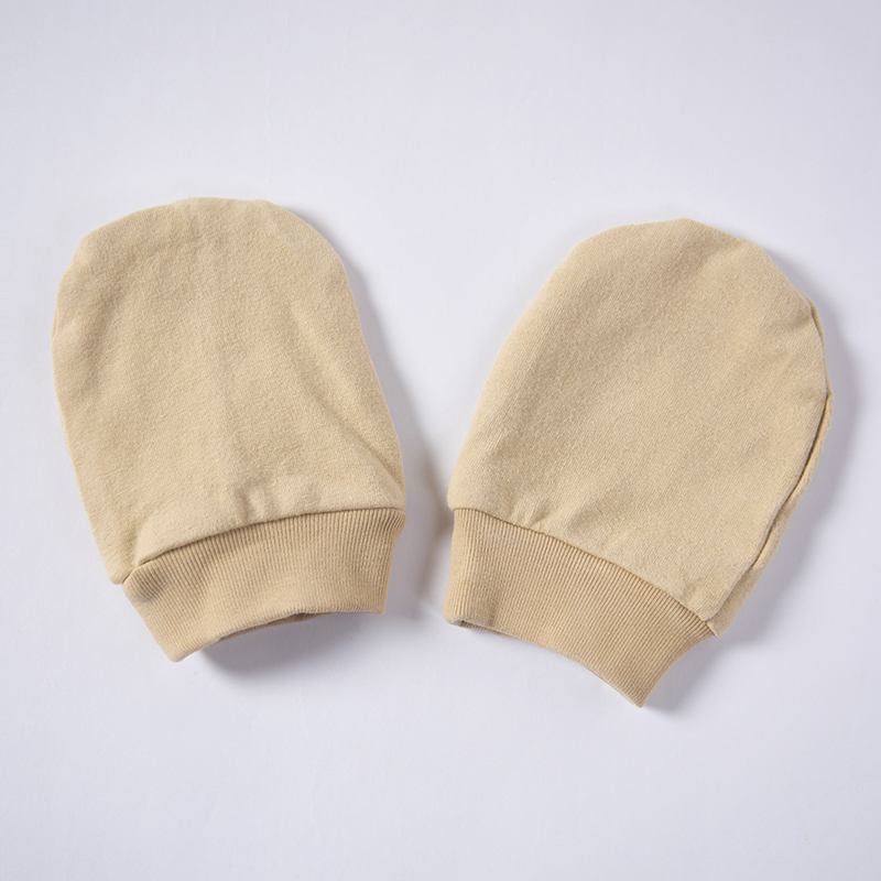 Organic Cotton Baby Beanie & Mitten Set - Sustainable Plant-Dyed Infant Bear Hat & Anti-Scratch Mittens for Eco-Friendly Brands - Custom OEM/ODM Newborn Headwear Manufacturer