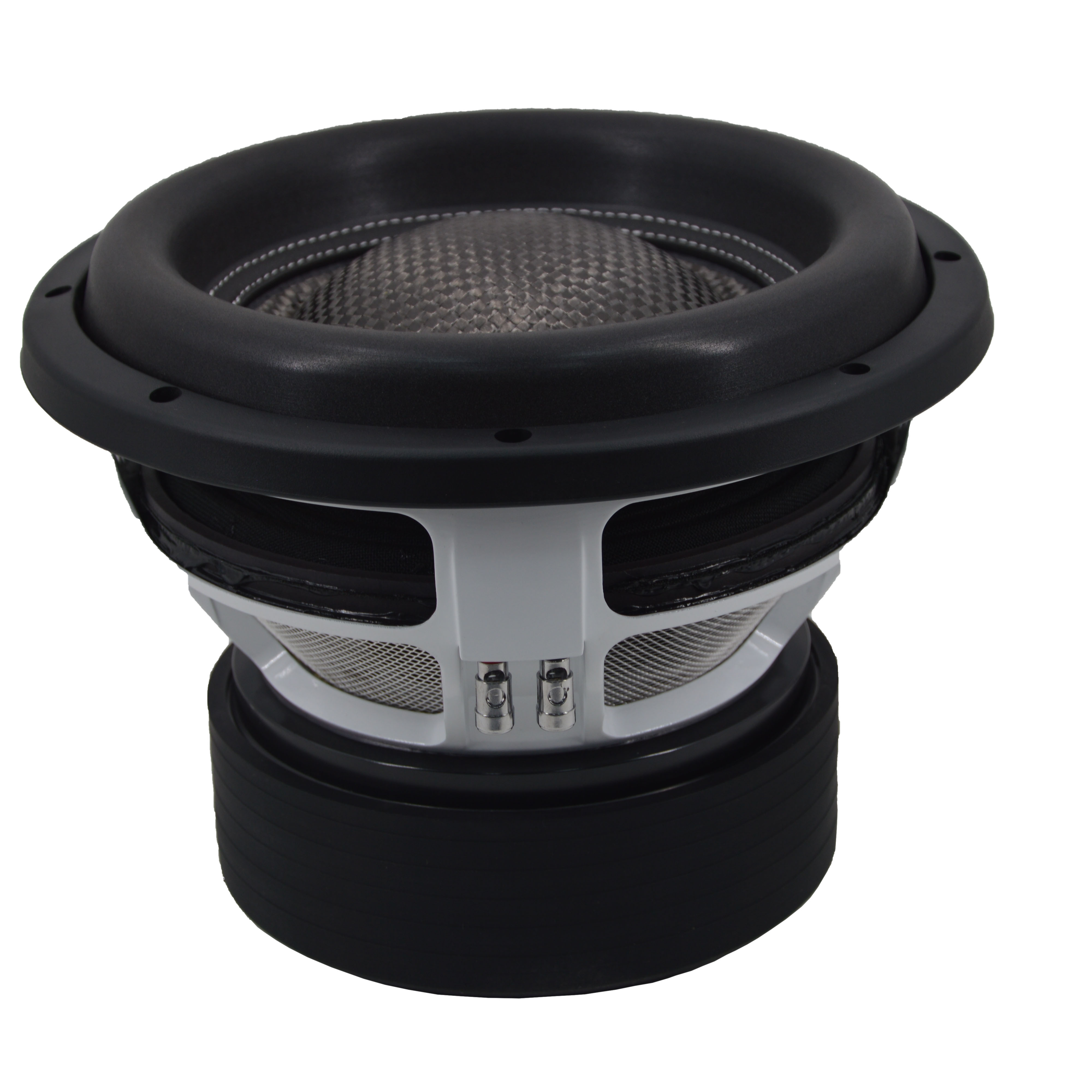 Subwoofer de Cono de Carbón HYW-12100-004-X: 4000W RMS/87dB SPL, Respuesta en Frecuencia de 35Hz-2kHz, Alimentación de 12V CC, 12-pulgadas