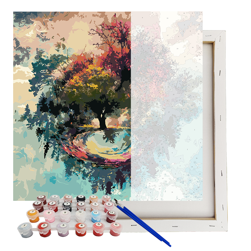 Paint By Numbers Craft Kits Floating Forest Island