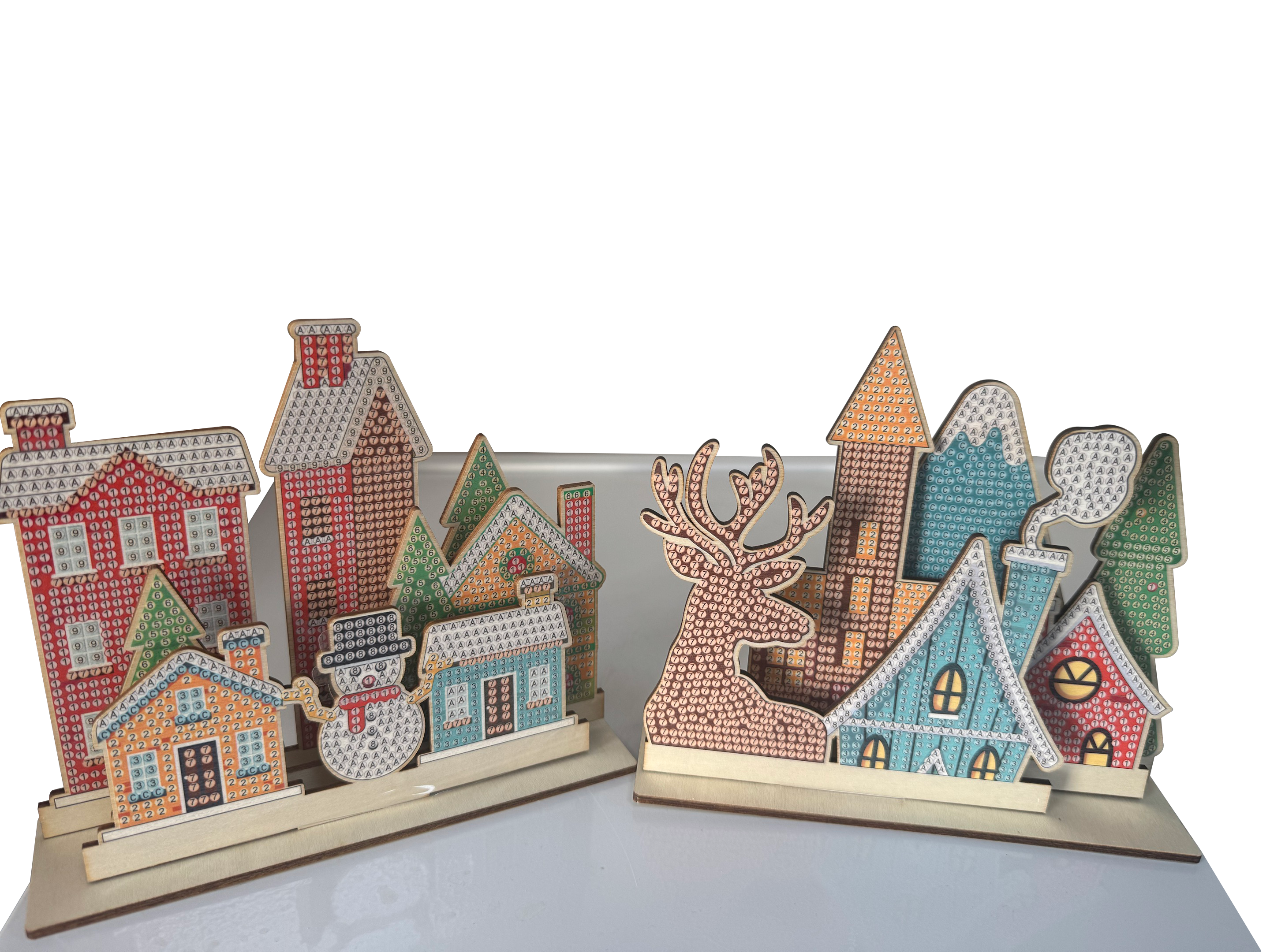 Our New Diamond Painting: Winter Christmas-Themed Table Decoration