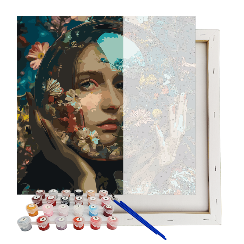 High quality painting by numbers Floral Face Sphere