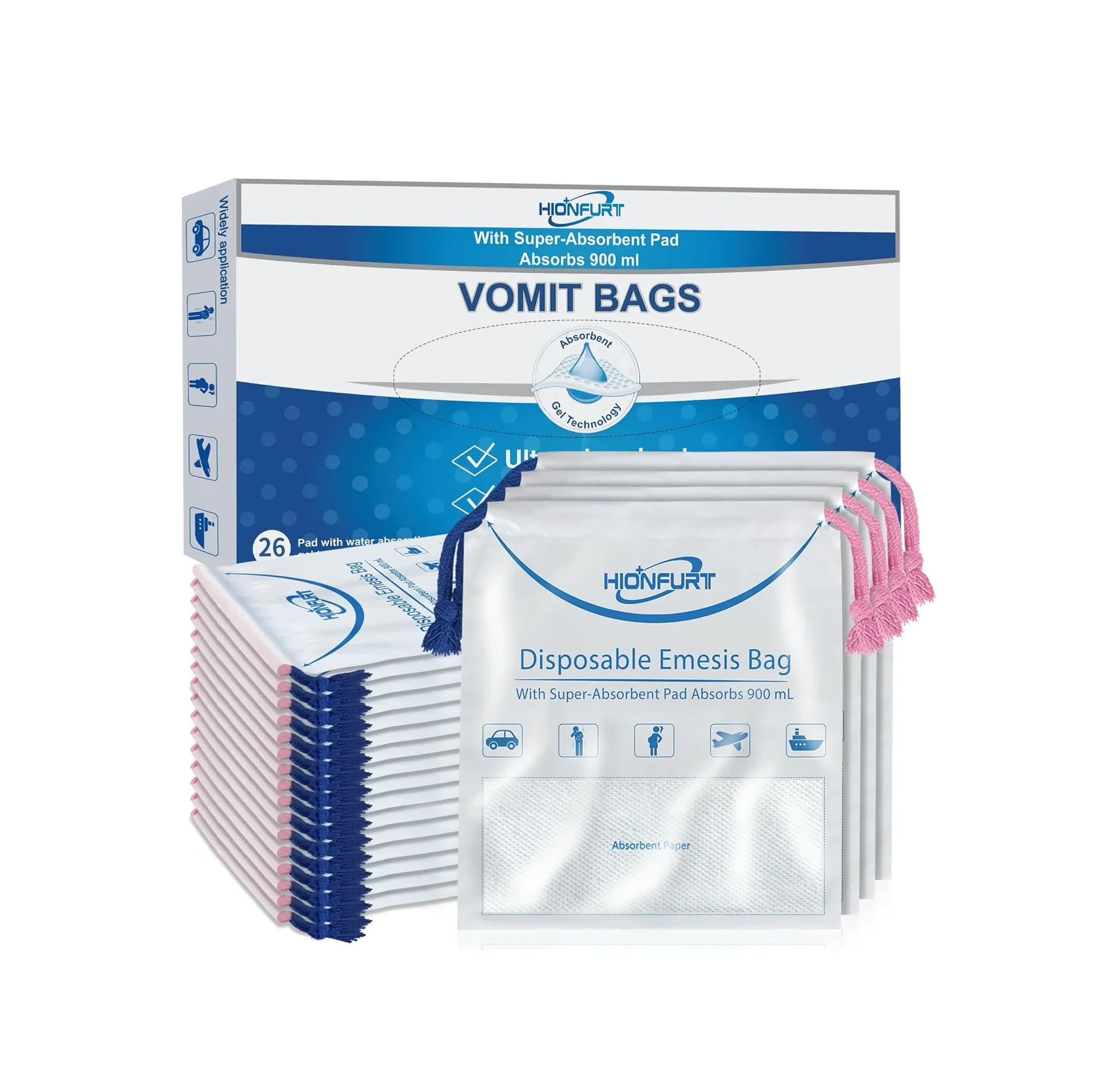 Xiangwo Industry Super-Absorbent Vomit Bags – 900ml Heavy-Duty Protection!