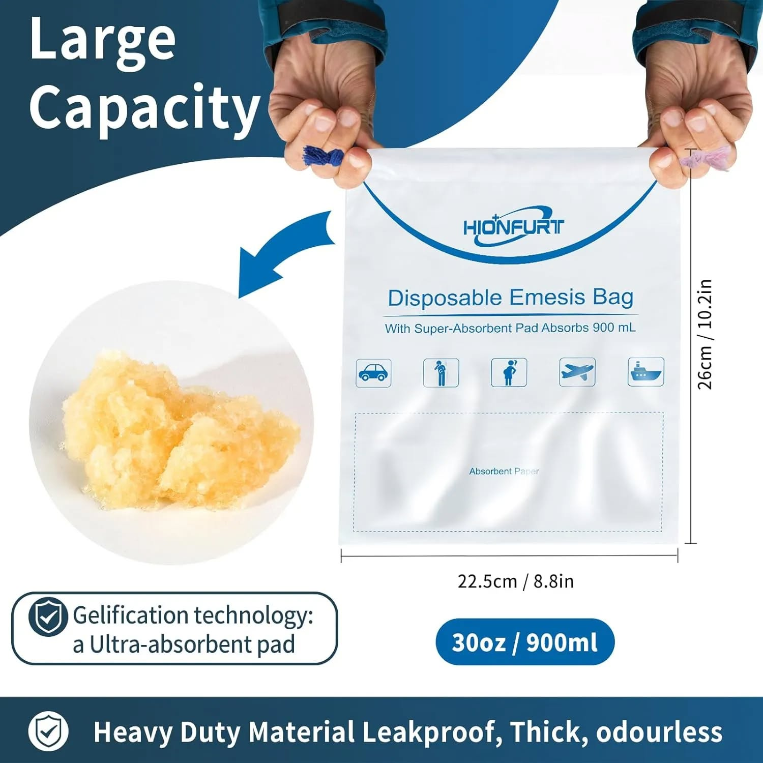 Xiangwo Industry Super-Absorbent Vomit Bags – 900ml Heavy-Duty Protection!