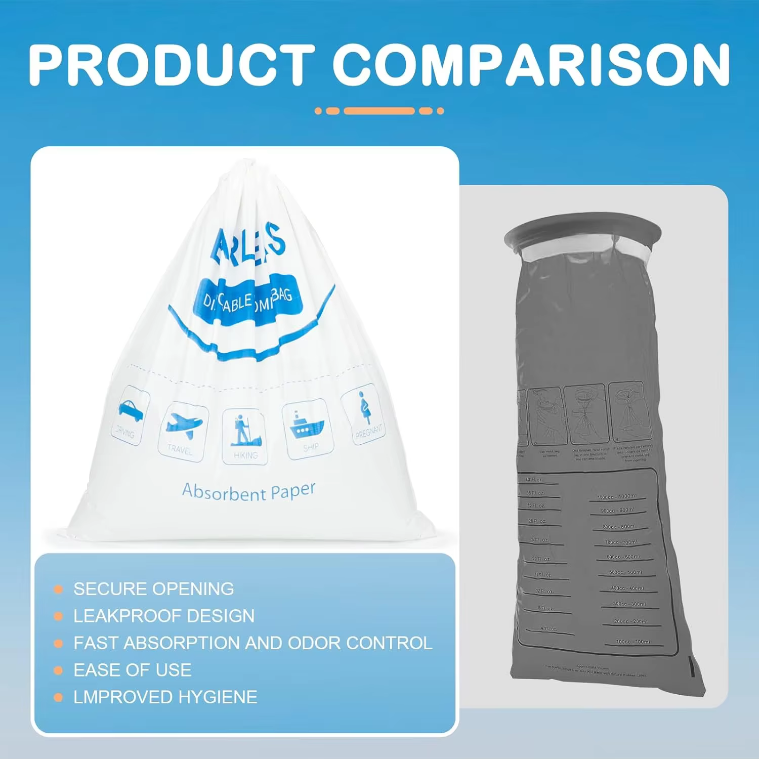 Absorbent Disposable Barf Bags for Pregnant Women, Patients, Cars, Airplanes, and Outdoors supplier