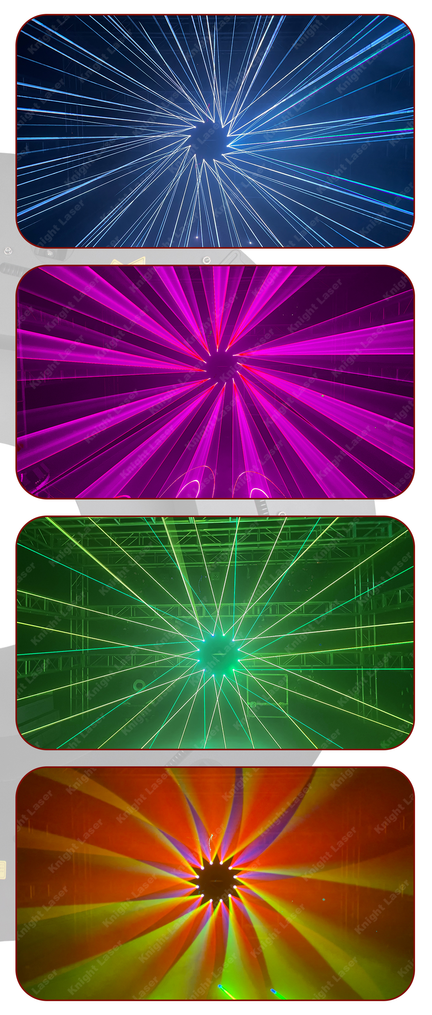 C12- 24W Full Color Round Animation Laser Light factory