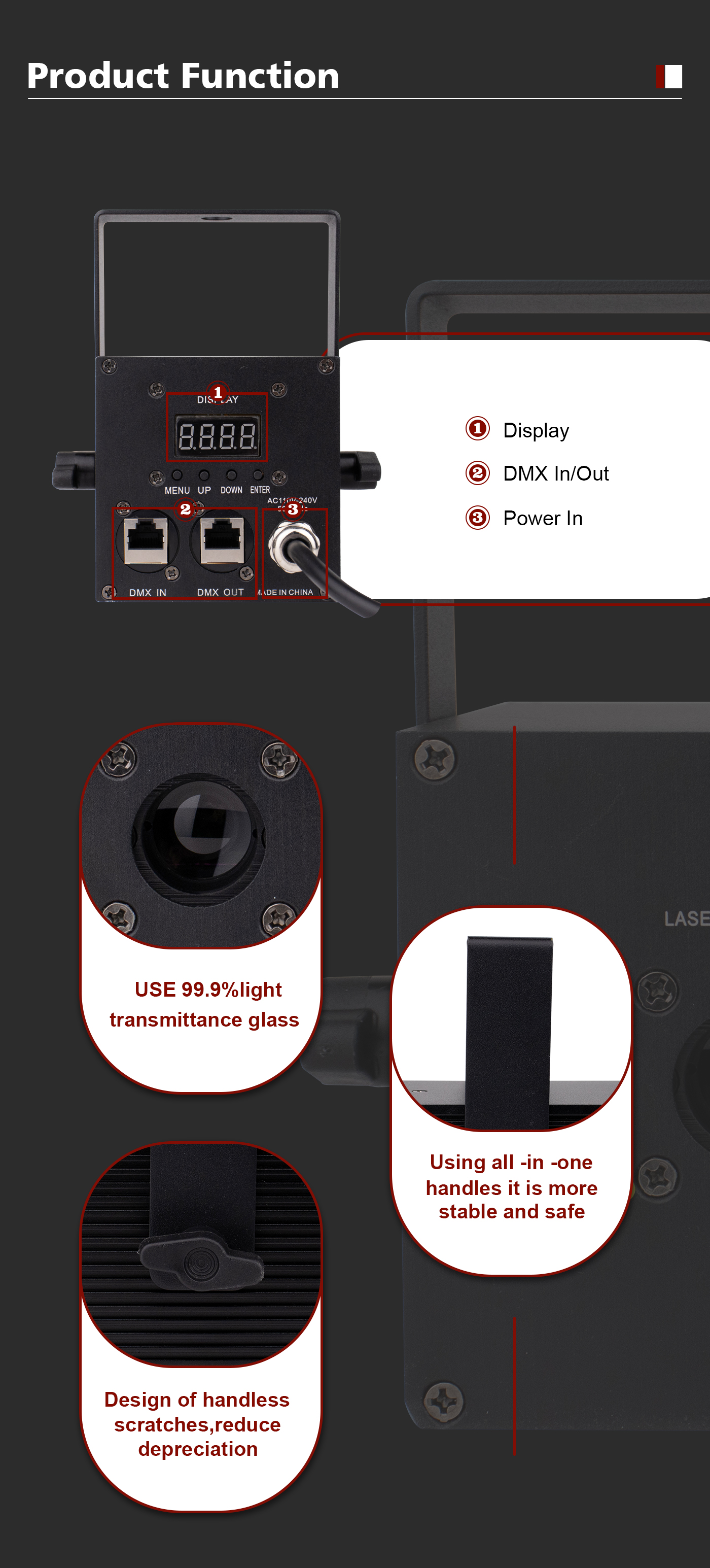S1-3W Single Beam full color laser light details