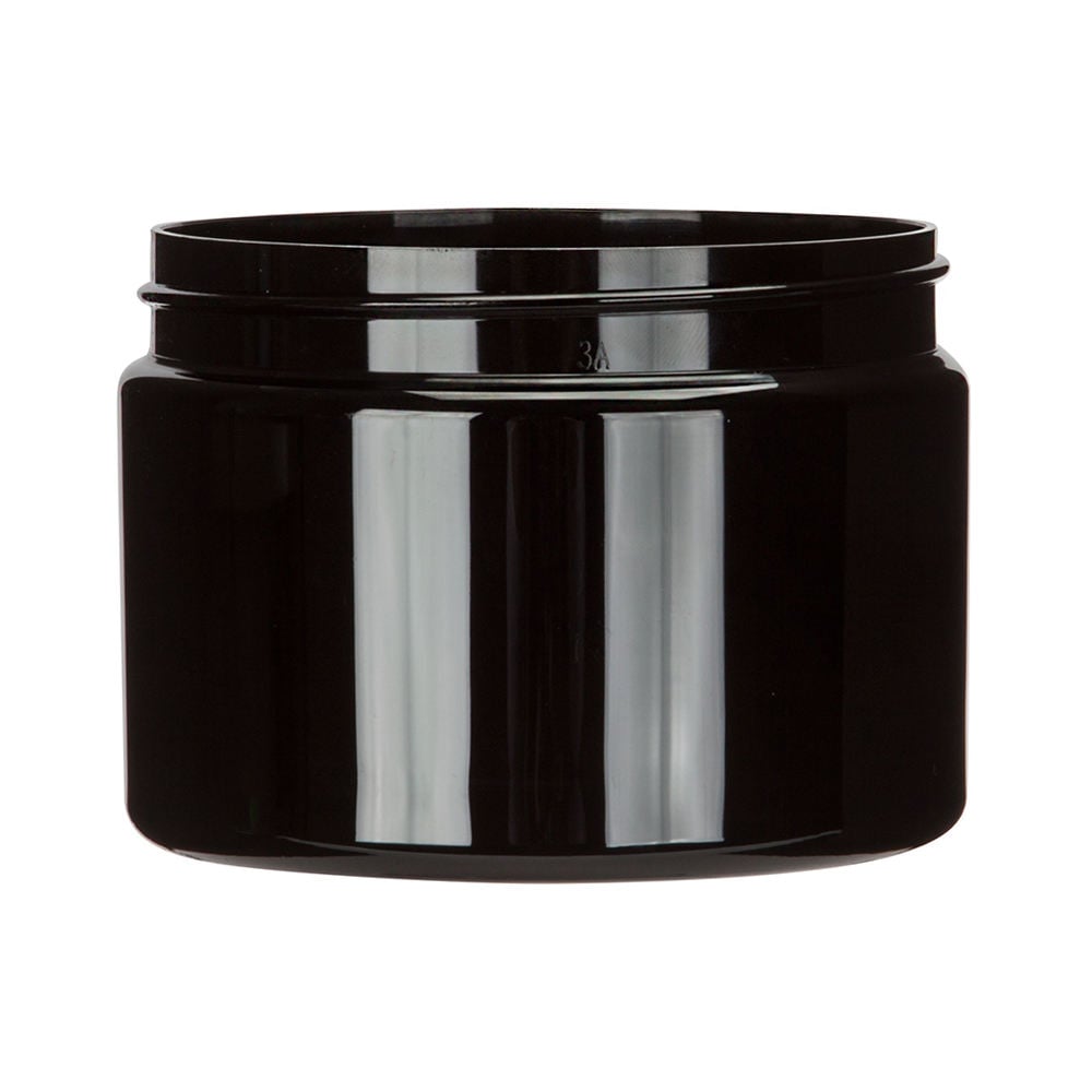 Cosmetic Packaging Wide Mouth Black Jar 30g PET Body Lotion Butter Hair Pomade Cream Jars