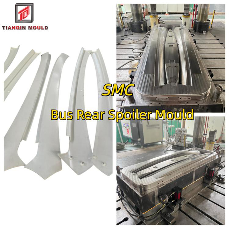 New Custom SMC Compression Mould for Bus Rear Spoiler Completed for Coach Manufacturers