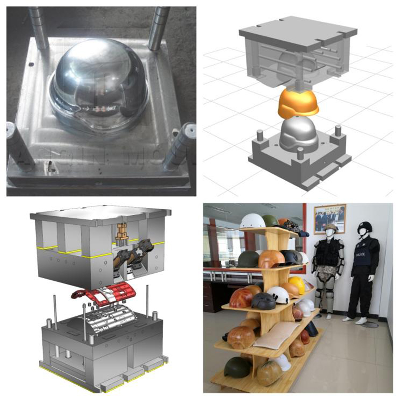 Several Manufacturing Methods of Composite Bulletproof Helmets