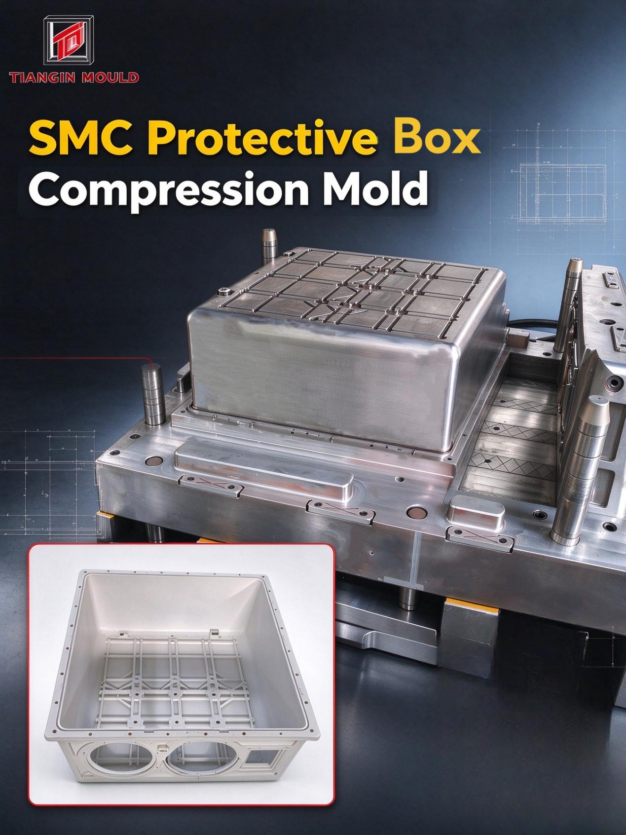 High-Precision SMC Protection Box Compression Mold