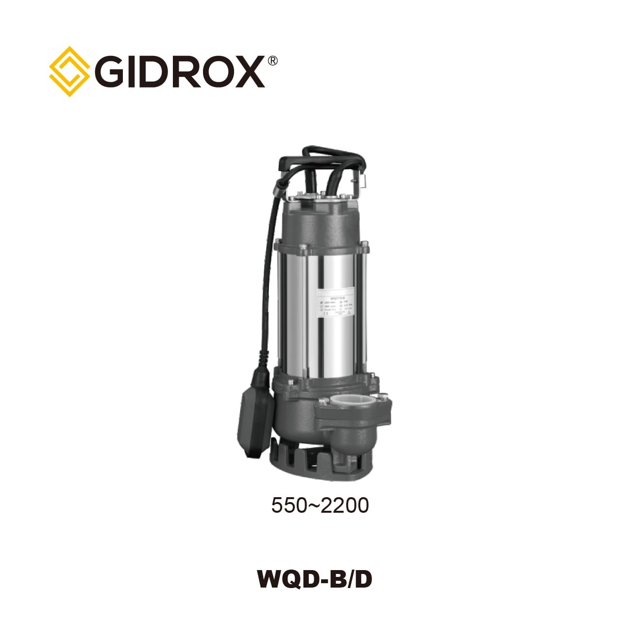 POMPE SOUS-MARINE POUR EGAUTS GIDROX-WQD