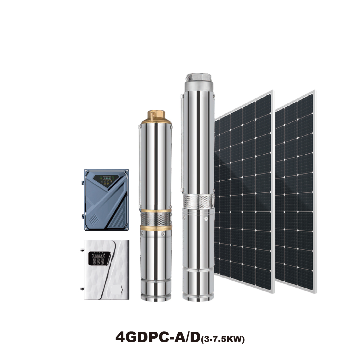 GIDROX 4”AC/DC БЕЗЩЕТНИЧОВ СЛЪНЧЕВ НАСОС С ПЛАСТИЧЕН ИМПЕЛЕР-4GDPC-A/D(3-7.5KW)