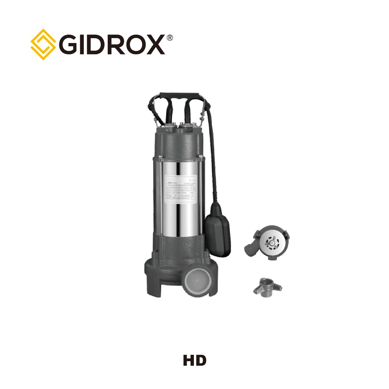 POMPE SOUS-MARINE GIDROX À DÉCHETS AVEC COUPE-HD