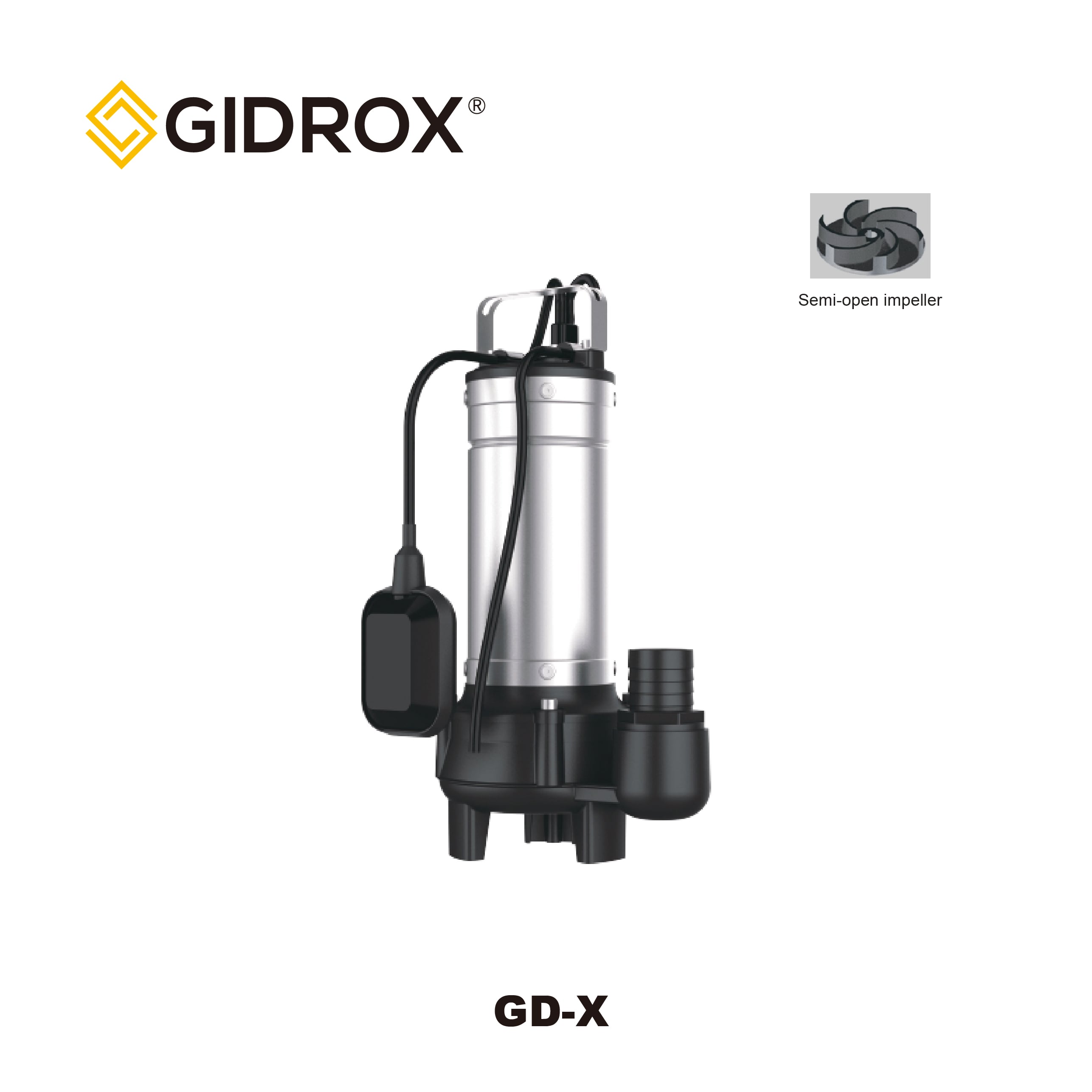 POMPE À EAU USEMENT SUBMERSIBLE GIDROX - GD-X