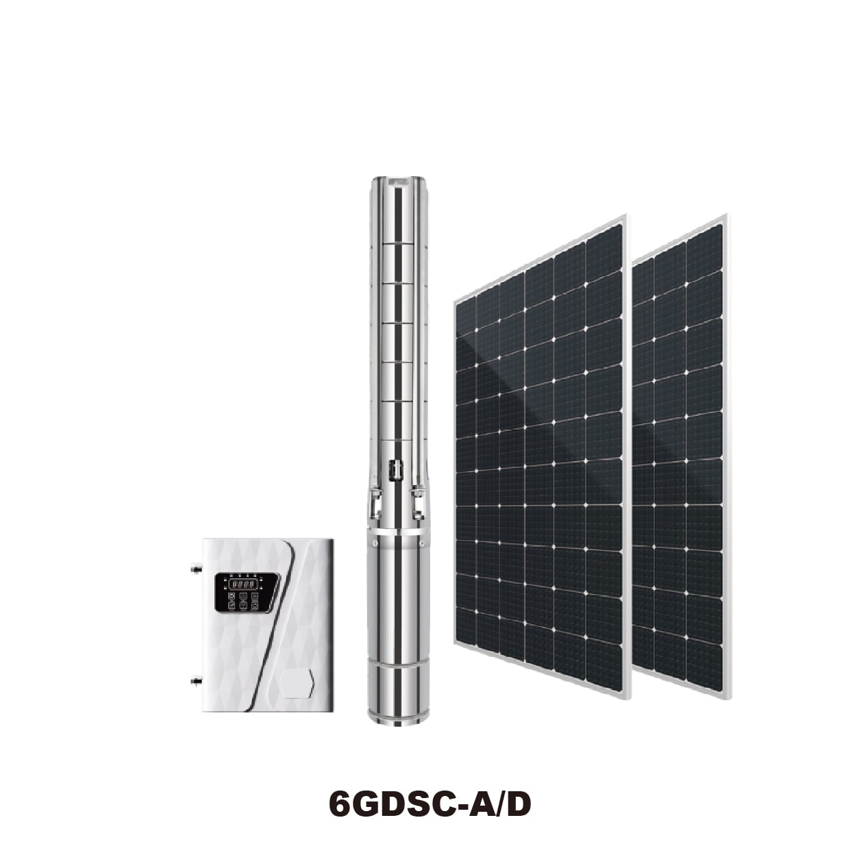GIDROX 6”AC/DC BEZCZĘSTNIKOWY POMPA SOLARNA Z WYBIJNIKEM Z NERŻU-6GDSC-A/D