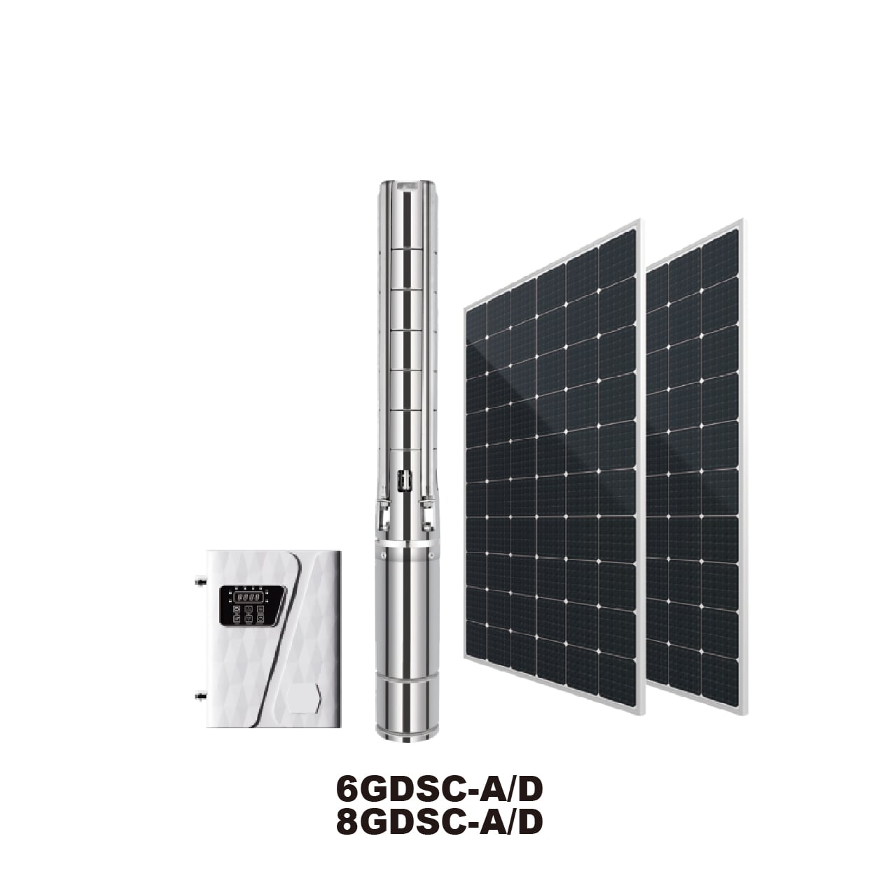 GIDROX 6”AC/DC BEZCZĘSTNIKOWY POMPA SOLARNA Z WYBIJNIKEM Z NERŻU-6GDSC-A/D 8GDSC-A/D