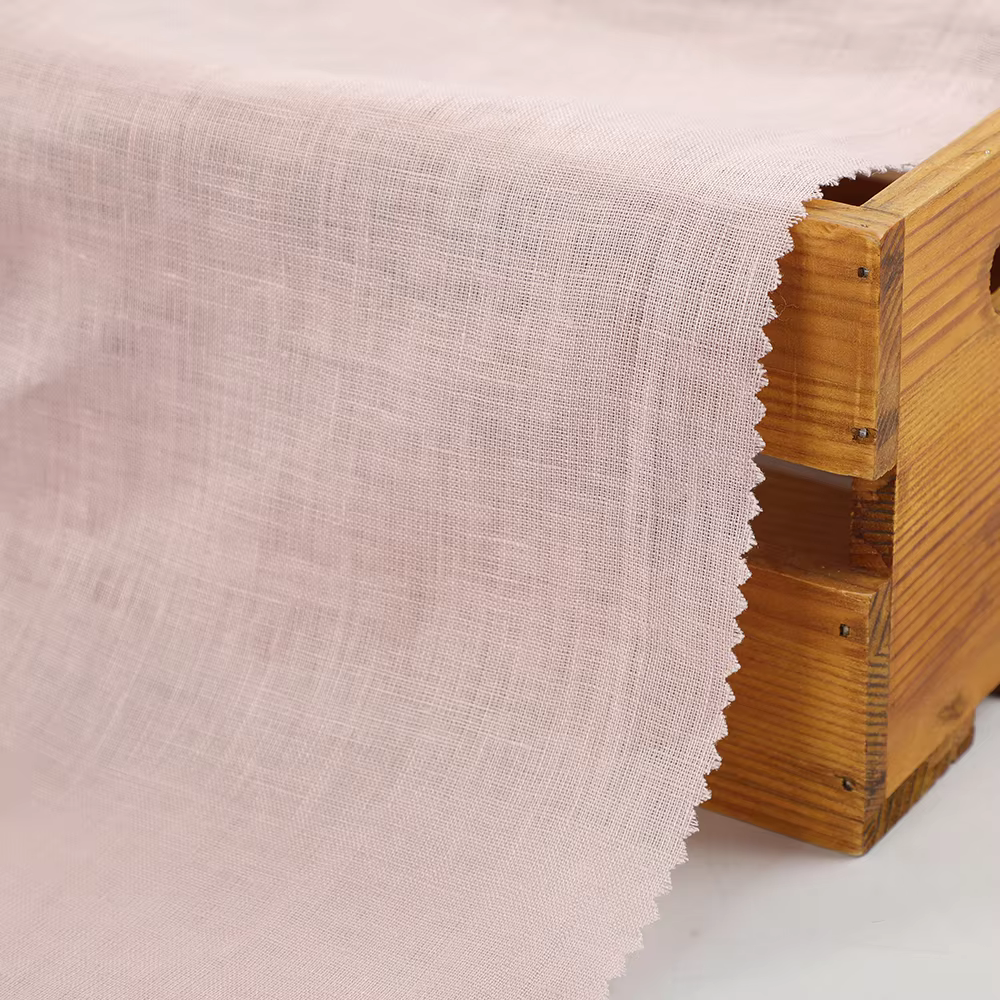 High Quality Pure Linen Plain Fabric for Women's Clothing Soft Hand Feeling for Girls' Shirts Low Price Supply linen fabric details