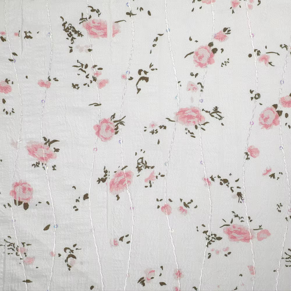 Factory Direct Sales Custom Designed Digital Printed Garments Print Fabric 100%polyester for Womens Clothing details