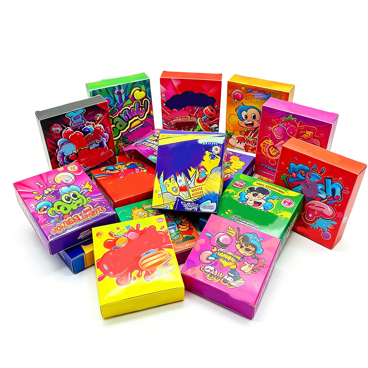 Custom Printed Mylar Bags with Boxes Food Grade Ziplock Foil Pouch Packaging Set