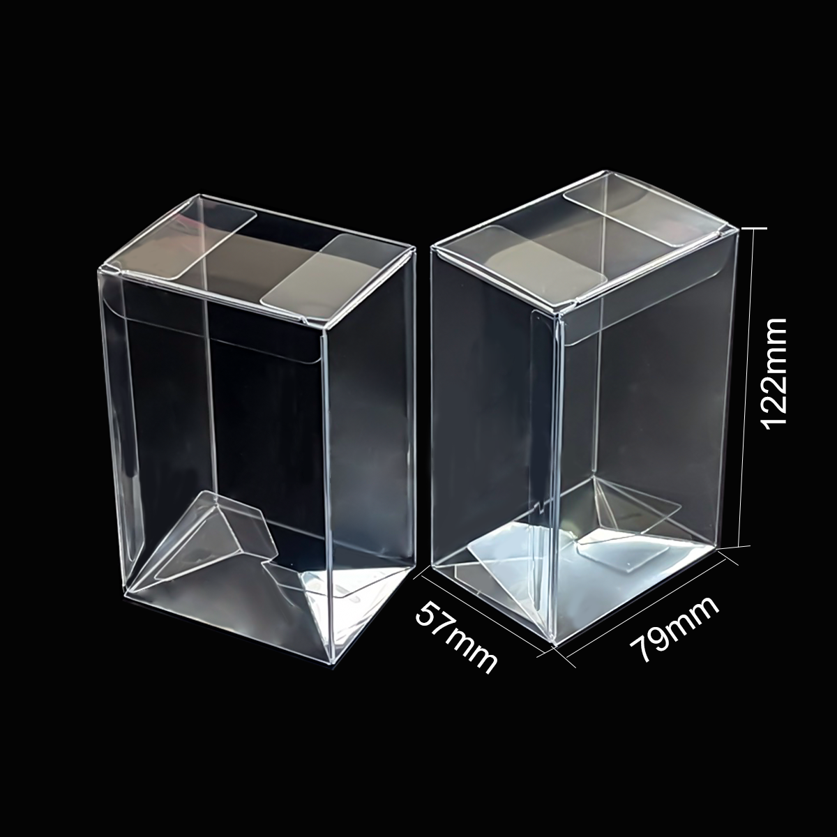 Clear Auto Lock Bottom PET Box for Pokemon Figure Display and Protection