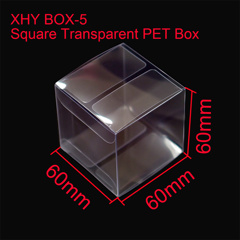 Wholesale Foldable Clear PET Storage Box, Anti-scratch Square Plastic Gift Cube XHYpackaging