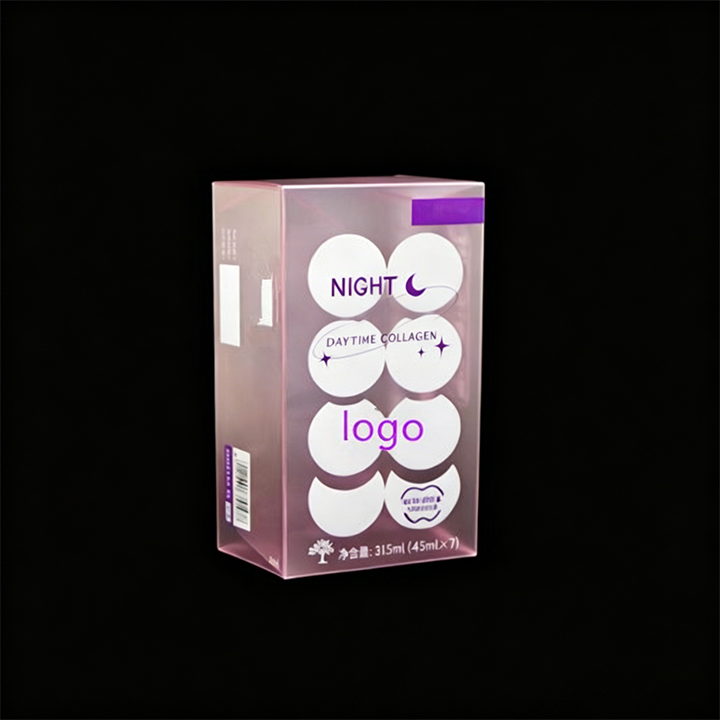 Frosted Semi-transparent PVC Collagen Drink Packaging Box
