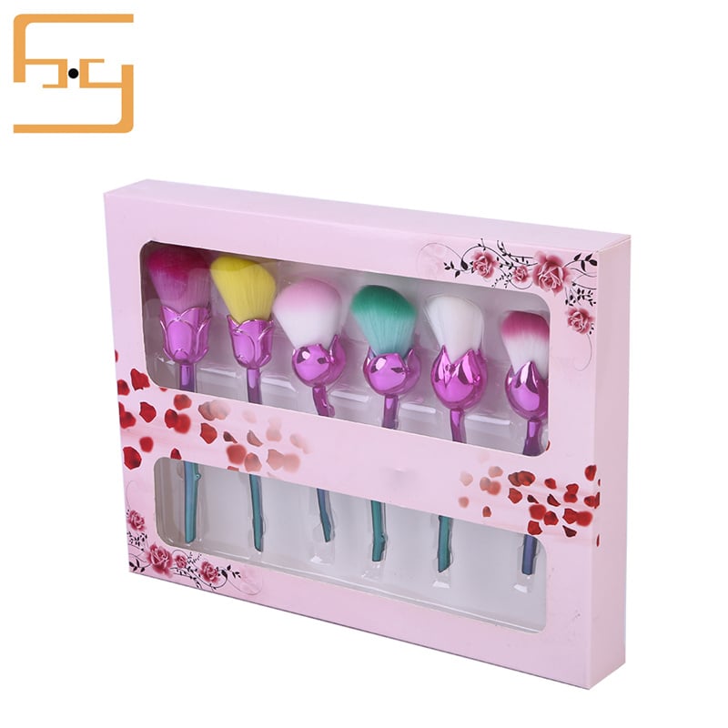 Cosmetic Brush Set Packaging  Eco-Friendly Paper Box with Blister Insert