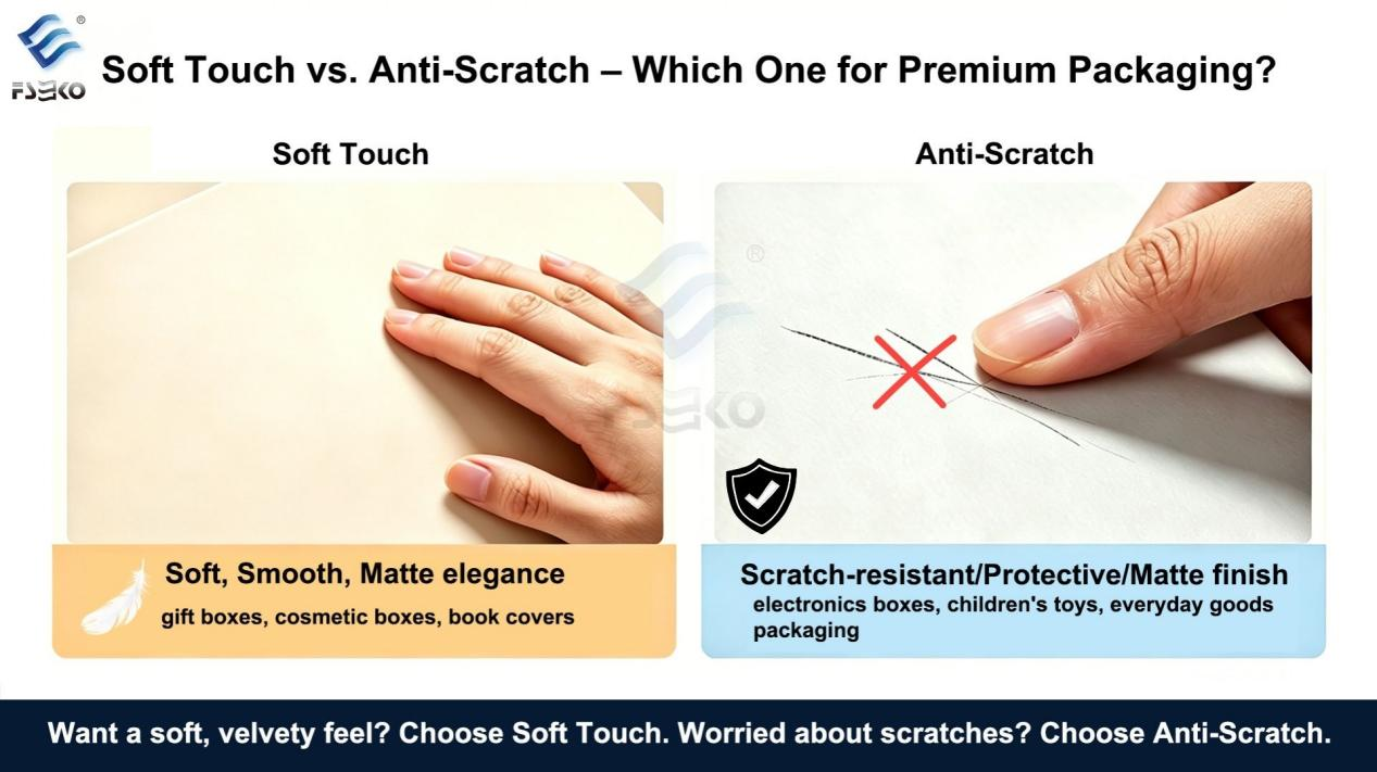 Soft Touch vs. Anti-Scratch: Choosing the Right Pre-coated Film for Premium Packaging