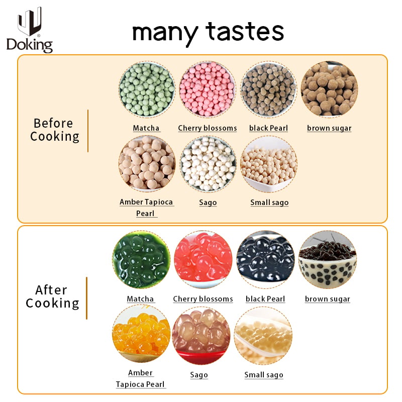 Heat-stable tapioca pearls stay chewy in hot bubble tea for hours
