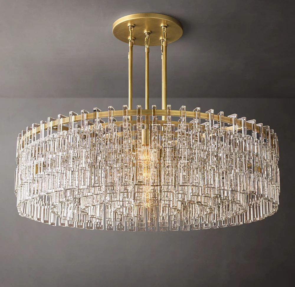 Creative Simple Hotel Lobby Crystal Chandelier Living Room Restaurant LED Chandelier Light details
