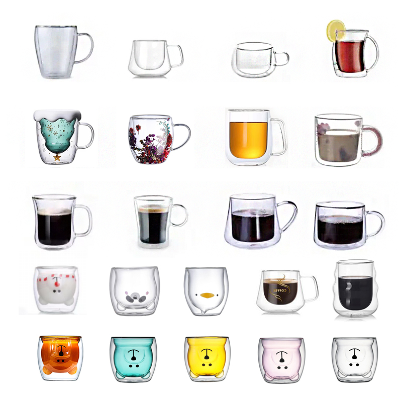 Vintage Retro Juice Water Irish Coffee Glassware Milk Wine Beer Tea Cups Wirh handle for Home Bar for Gifts details