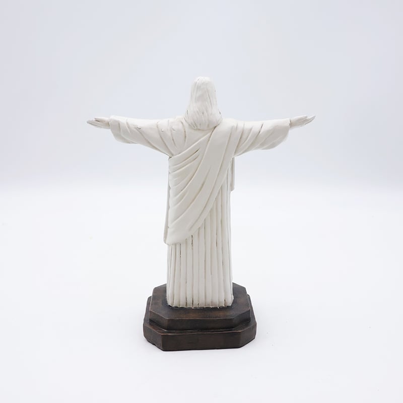 OEM custom crafts religious catholic home decoration statue wholesale handmade resin white Jesus sculpture figurine details