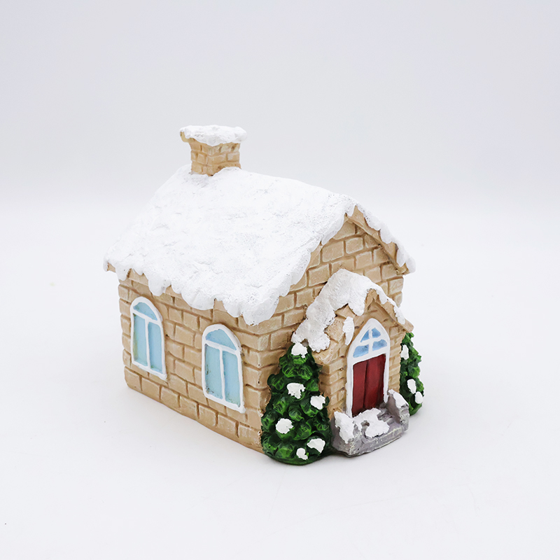 OEM Christmas ornament mini 3d model statues custom resin craft christmas house hanging miniature figurines home decor factory