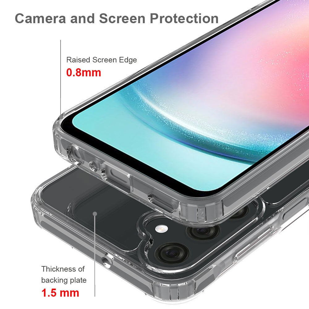 2 In 1 Blank Phone Case For Samsung Galaxy A25 Cases Luxury Design Anti Scratch Tpu Pc Drop Clear Transparent Proof details