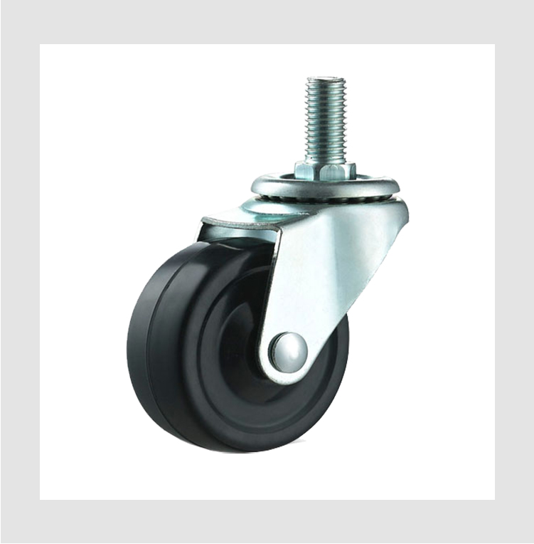 furniture caster wheel stem style rubber caster wheel 1.5/2/2.5/3 inch caster wheel manufacturer for furniture supplier