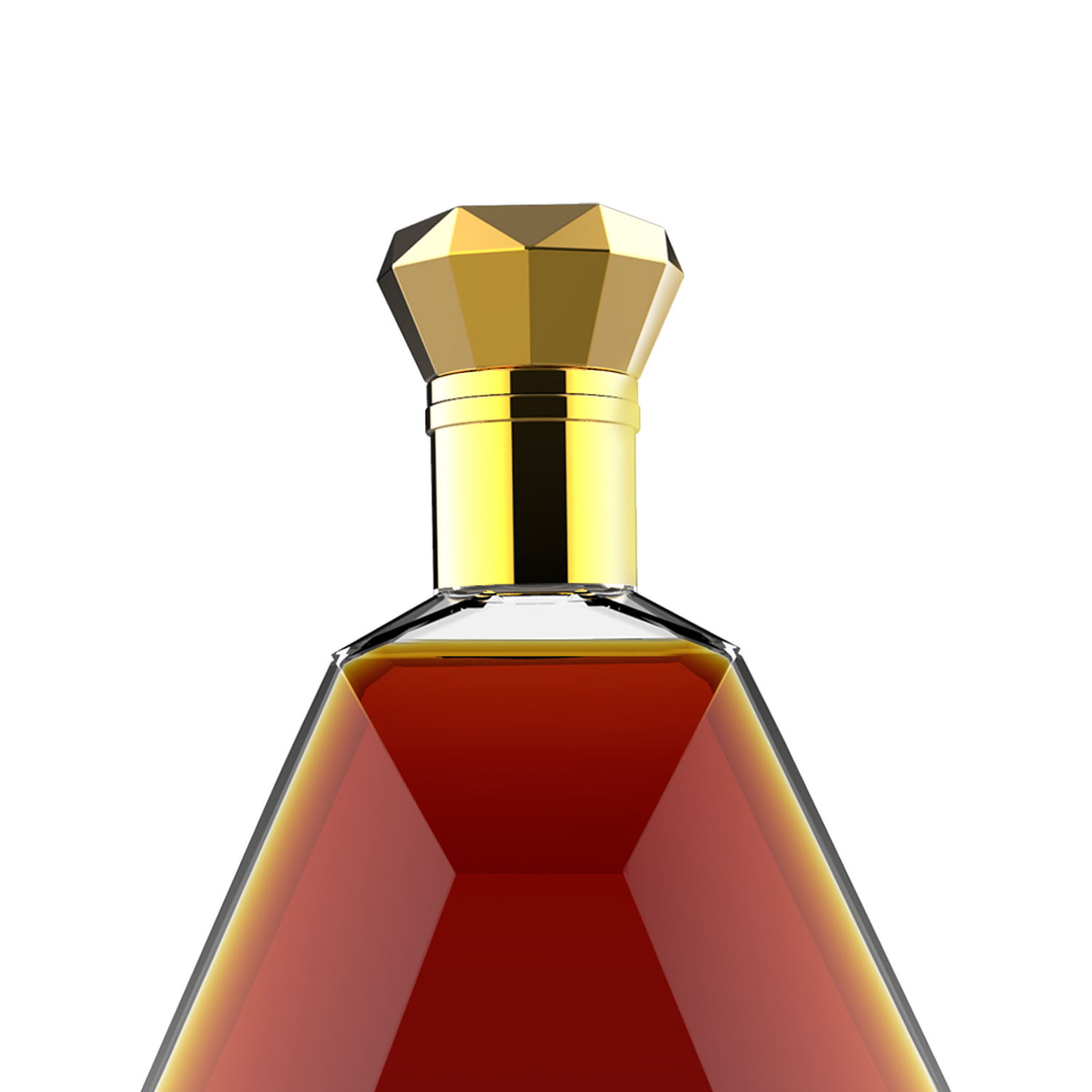 wholesale luxury glass bottle with lid custom beverage brandy whisky vodka glass bottles factory