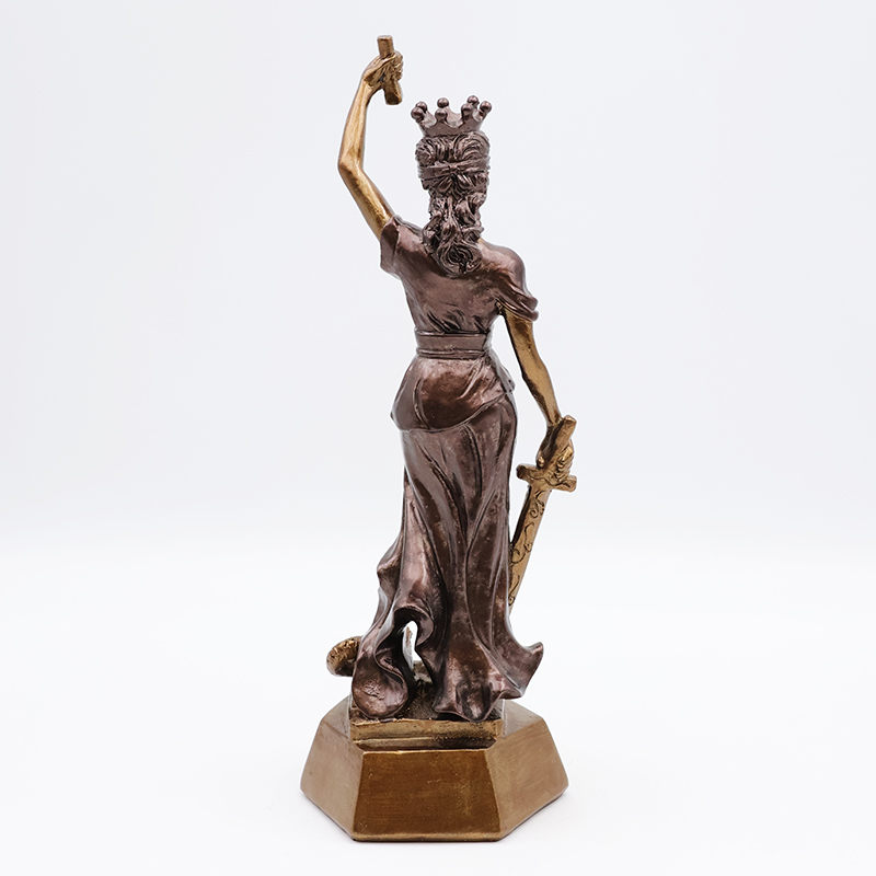 OEM handmade goddess justice Themis statue home decor custom craft goddess justice bronze 3D miniature figure figurine factory