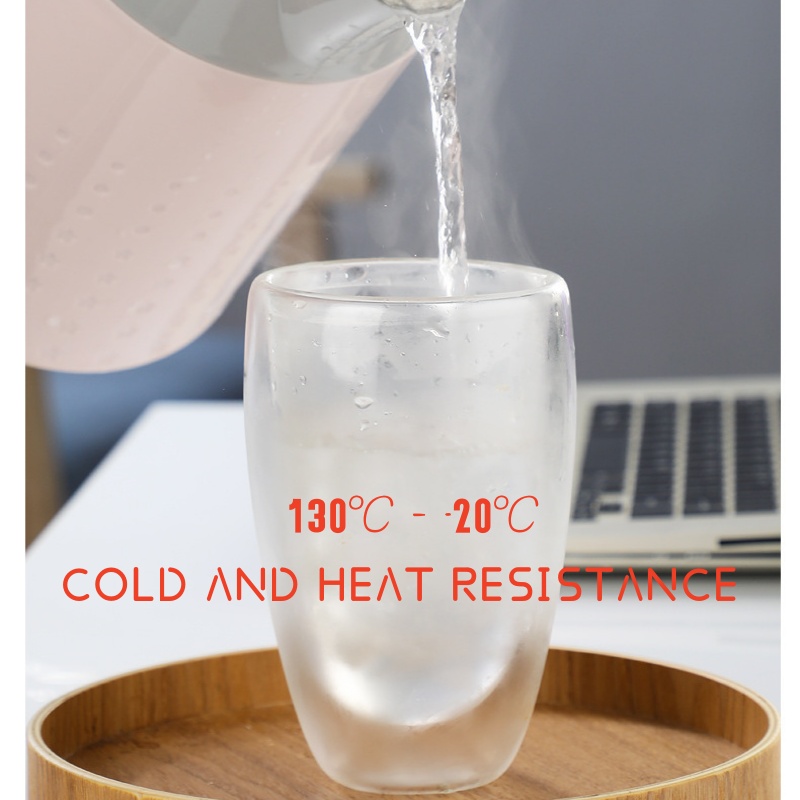 Wholesale High Borosilicate Glass Clear Hammered Texture Coffee Double Walled Glasses Cup Custom Logo Capacity Free Samples details