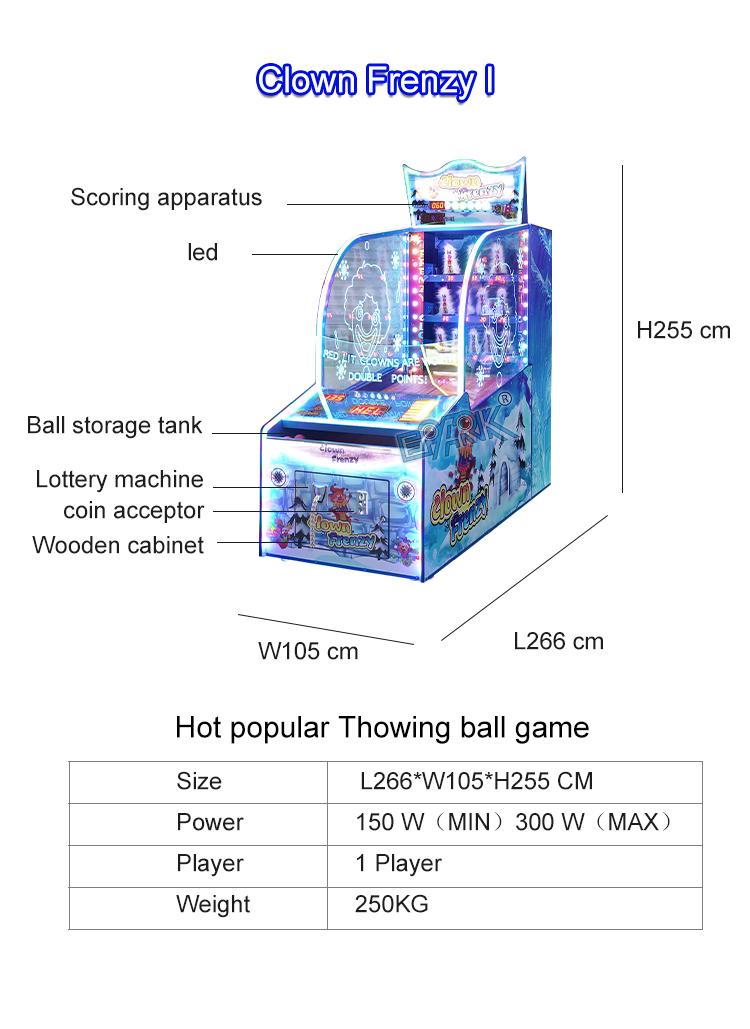 Coin Operated Redemption Ball Throw Arcade Shark Park Ticket Lottery Game Machine manufacture