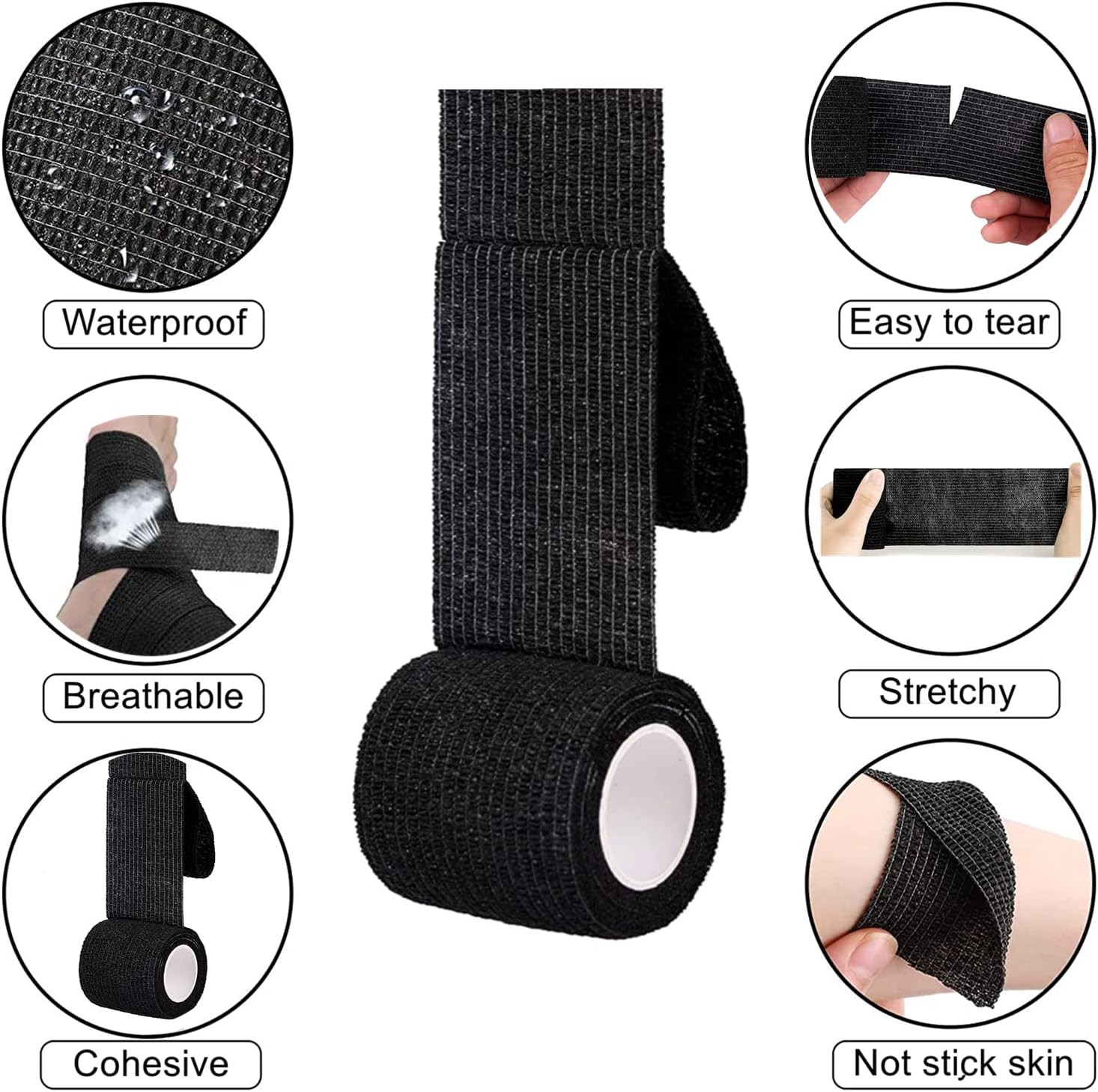 Anthrive Hot Selling Tattoo Disposable Grip Sticky Winding Elastic Adhesive Bandage Sports Tattoo Grip Tape Cohesive Bandage manufacture