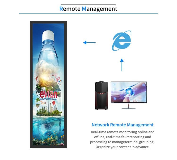 digital menu board Ultra-Thin ceiling mount advertising display for restaurant coffee shop with free software details