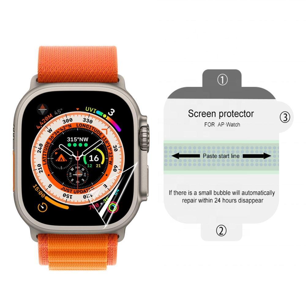 Laudtec GHM060 Outil Auto Samsung S23 Installation Facile Protecteur Avec Cadre d'Installation Verre Trempé Pour Apple Watch