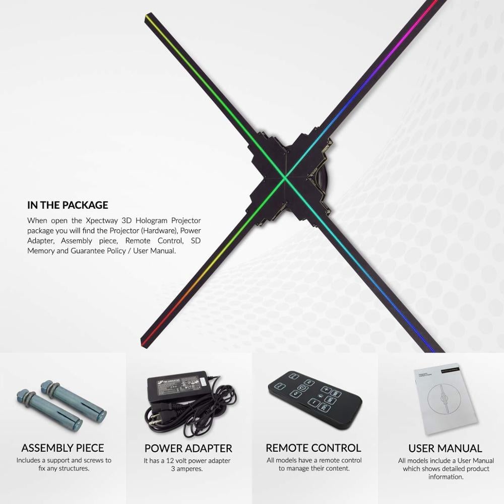 2023 New Technology 4 Blades 3d Hologram Display 50 cm Hologram Fan 3d Holographic Display Hologram manufacture