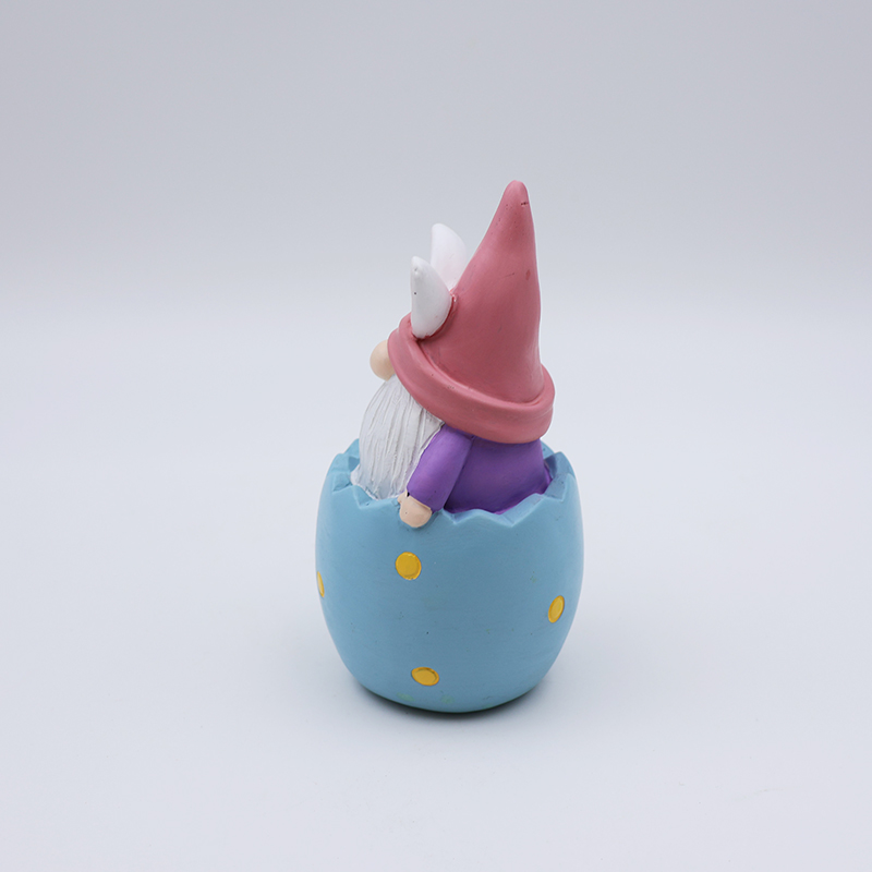 Custom craft Nordic hme festival decorative 3d mini statue wholesale cute resin blue gnome rabbit ears figurines gift details